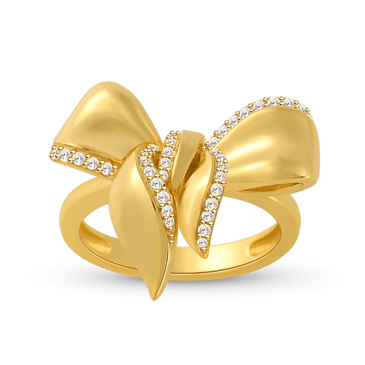 Gnoce Bowknot Round Stones Ring_1