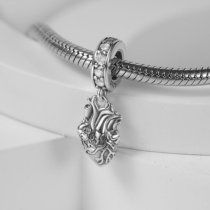 Heart Pendant Dangle Charm Sterling Silver_2