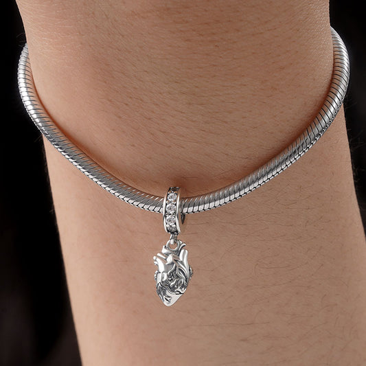 Heart Pendant Dangle Charm Sterling Silver_3