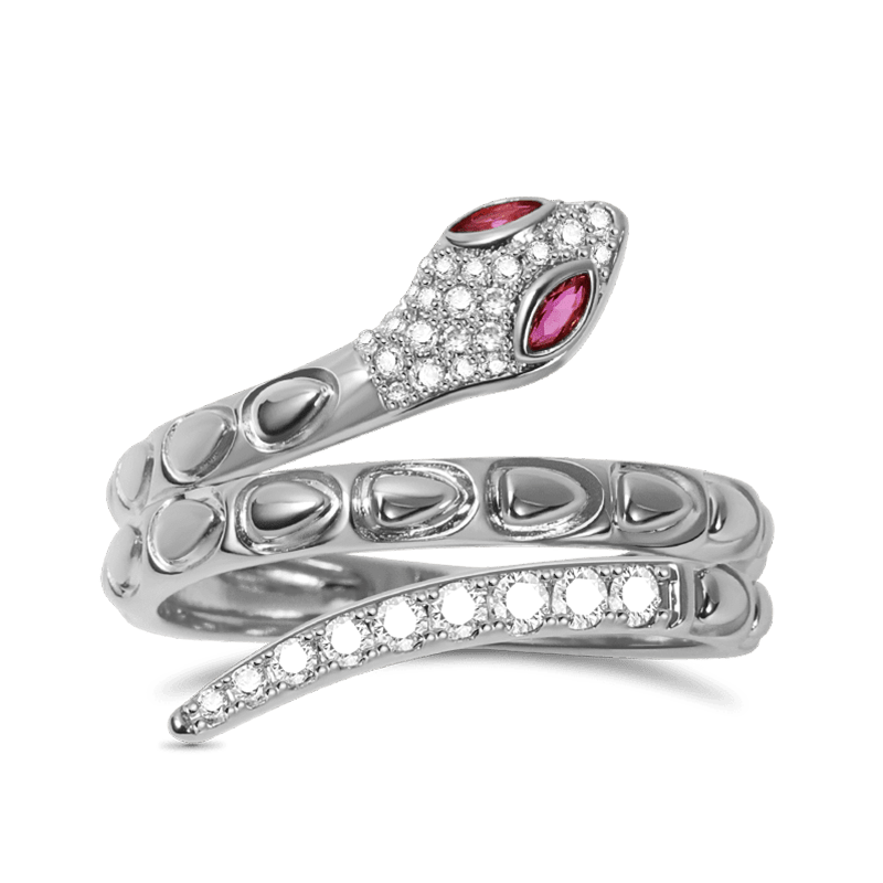 Gnoce Snake Ring Platinum-plated Silver Blend_1