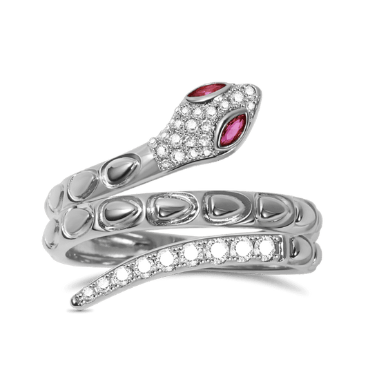 Gnoce Snake Ring Platinum-plated Silver Blend_1
