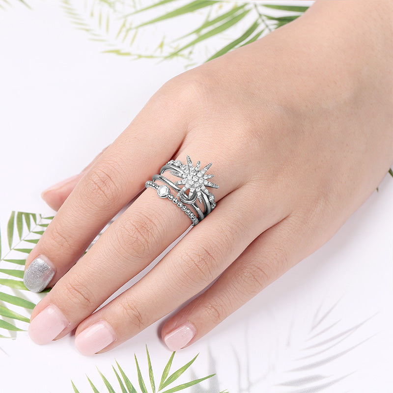 Star Moon Stackable Ring Set 4 Pieces_3