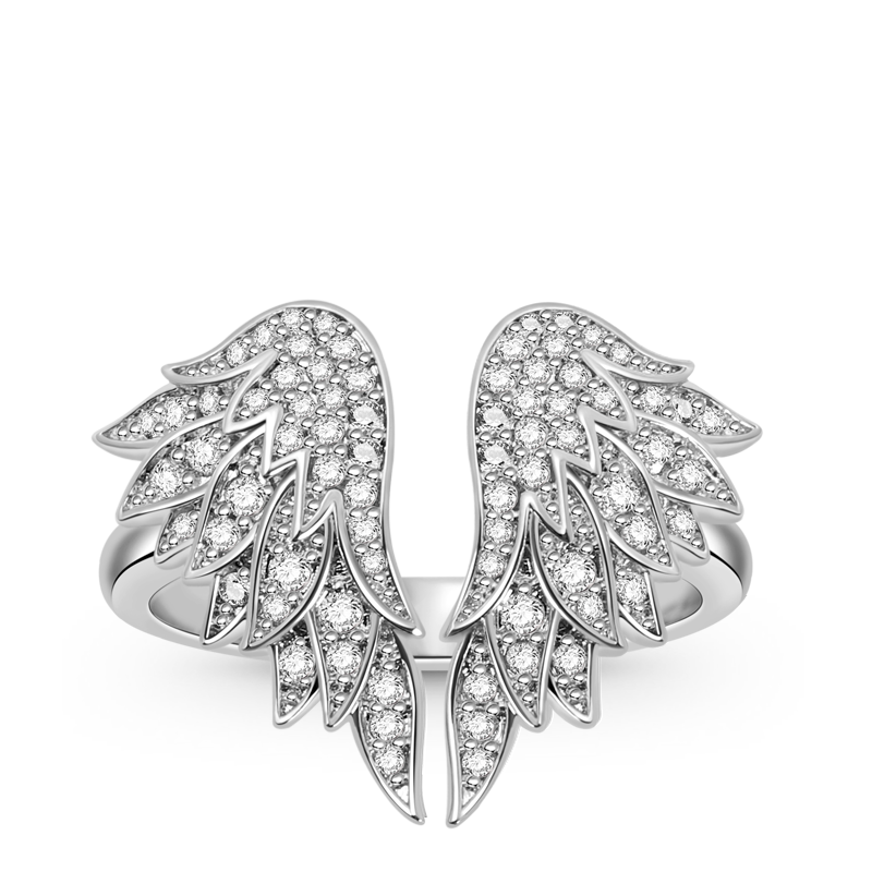 Gnoce Wing Ring Platinum-plated Silver Blend_1