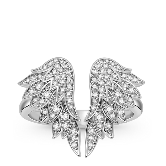 Gnoce Wing Ring Platinum-plated Silver Blend_1