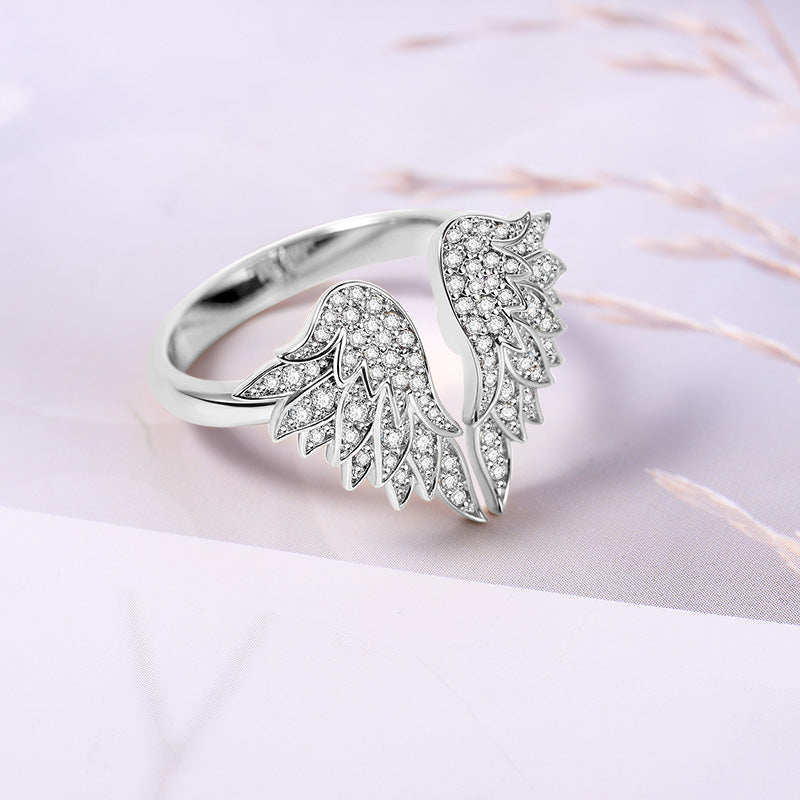 Gnoce Wing Ring Platinum-plated Silver Blend_2