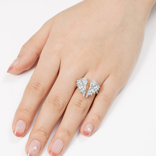Gnoce Wing Ring Platinum-plated Silver Blend_3