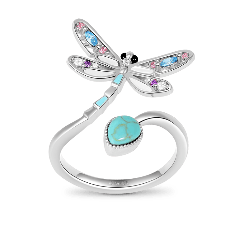 Turquoise Dragonfly Adjustable Ring_1