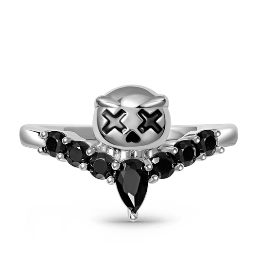 Gnoce Little Devil V Ring Platinum-plated Silver Blend_1
