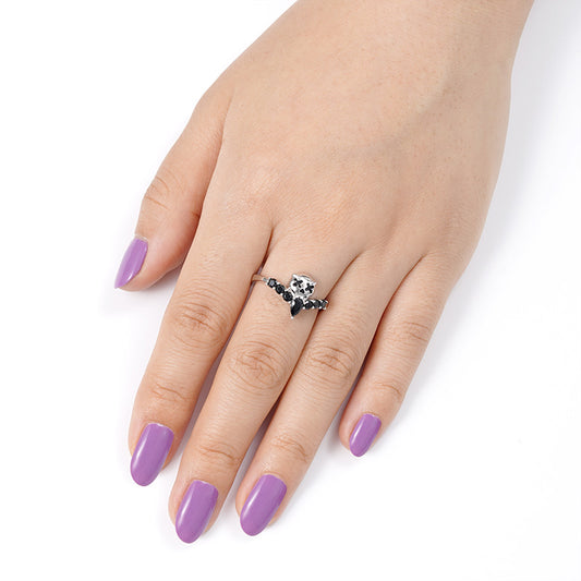 Gnoce Little Devil V Ring Platinum-plated Silver Blend_3