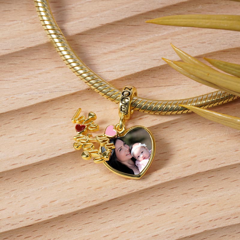 Gnoce Love You Mom Personalized Photo Charm_2