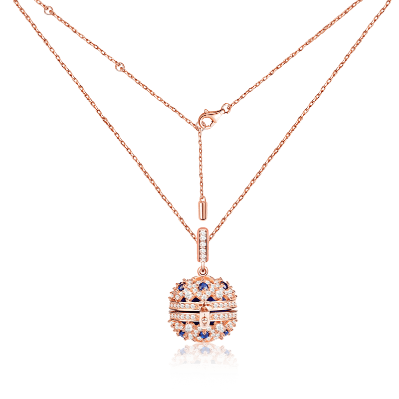 Gnoce Essential Oil Ball Box Chain Necklace_2