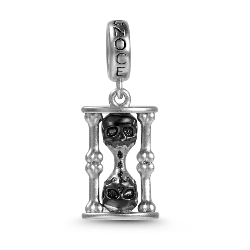 Gnoce Skull Hourglass Charm_1