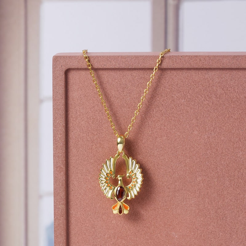 Gnoce Golden Phoenix Necklace_3