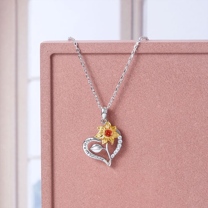 Gnoce Sunflower "You Are My Sunshine" Necklace_4