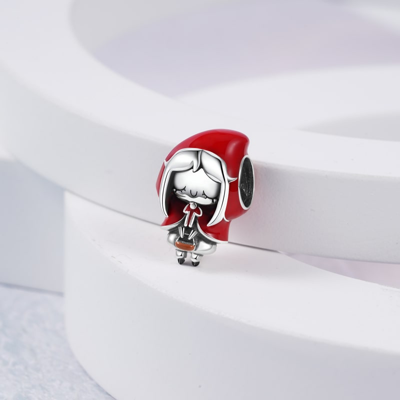 Little Red Riding Hood Charm Bead Sterling Silver_2