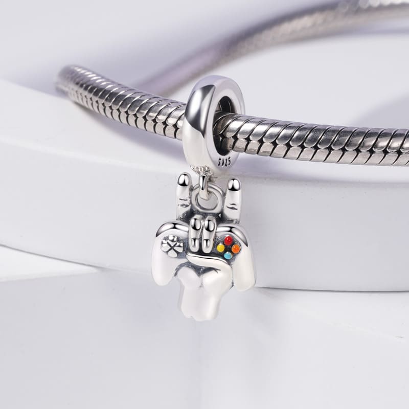Handheld Game Console Pendant Dangle Charm Sterling Silver_2