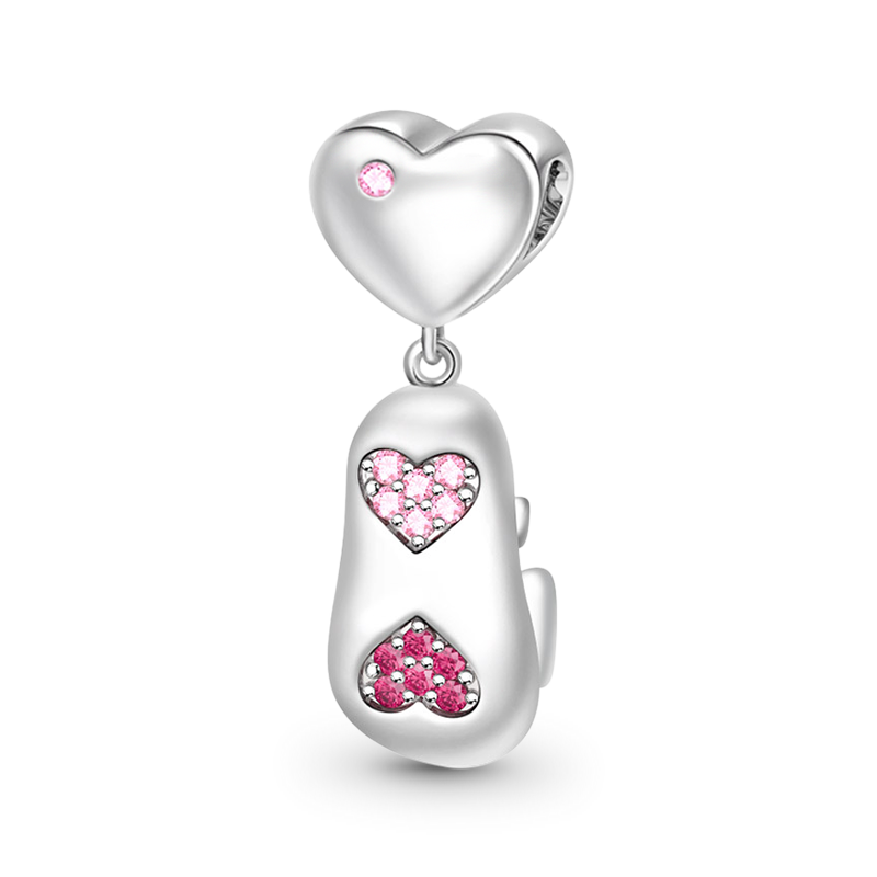 Gnoce "Oh, My Baby Girl" 925 Sterling Silver  Bow-knot Shoe Pendant Charm_2