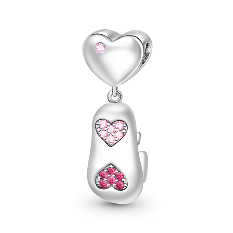 Gnoce Bow Knot Shoe Pendant Platinum-plated Silver Blend_2