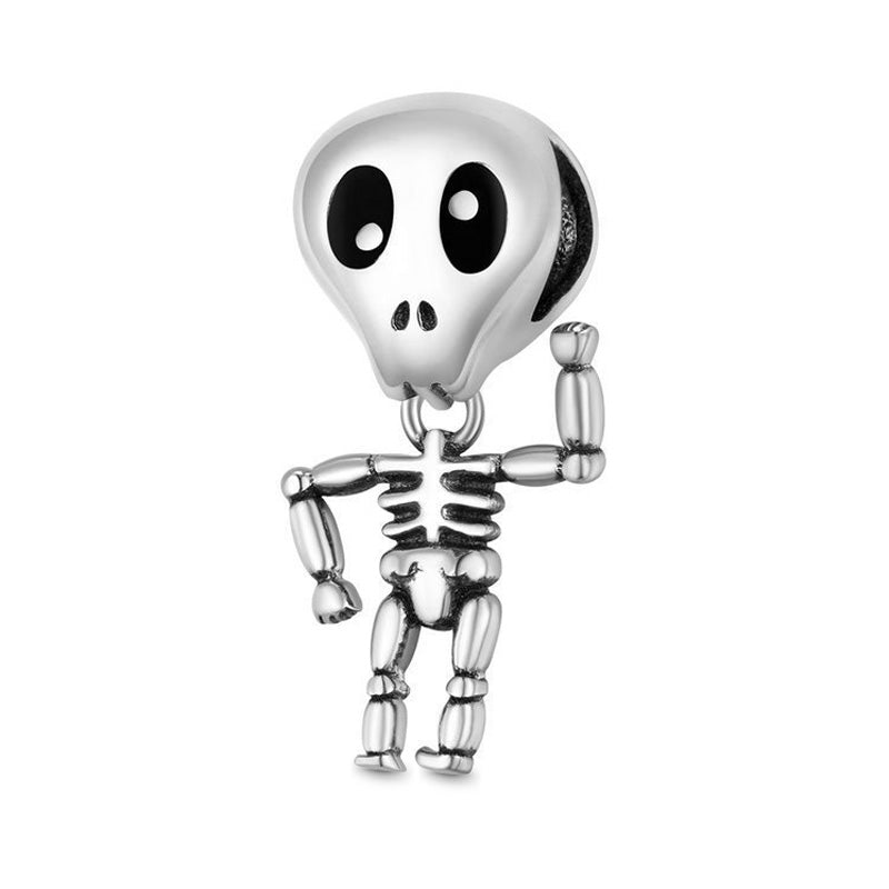 Skeleton Man Pendant Dangle Charm Sterling Silver_1