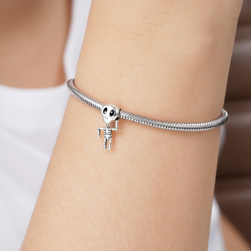 Skeleton Man Pendant Dangle Charm Sterling Silver_2