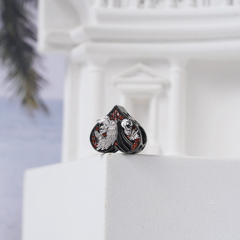 Gnoce Devil Angel Black Heart Charm_2