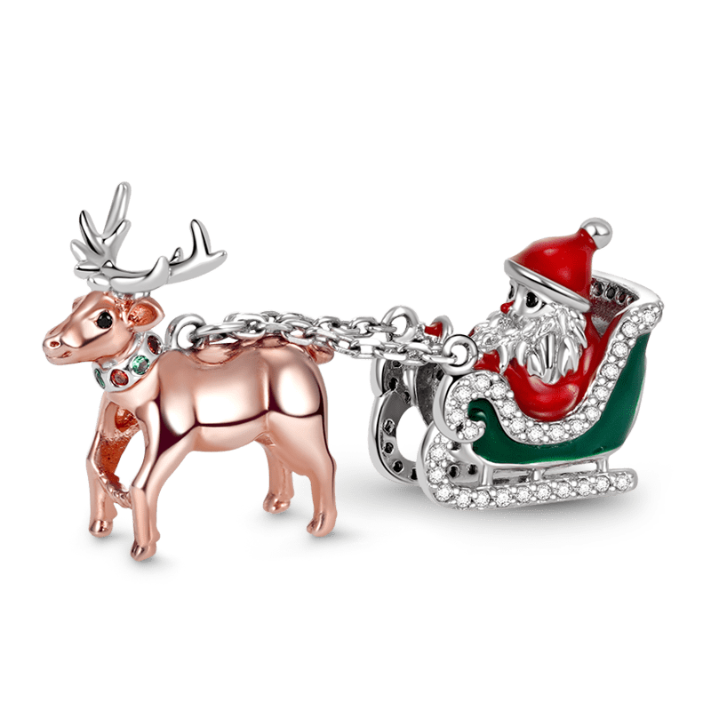 Gnoce Merry Christmas Santa Charm Platinum-plated Silver Blend_1