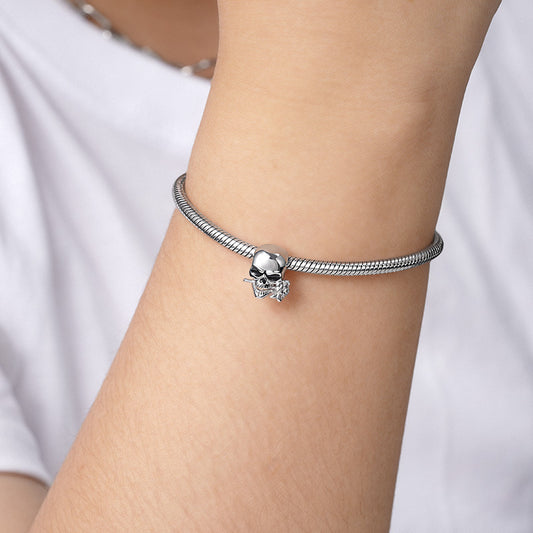 Skull & Rose Charm Bead 925 Sterling Silver_3
