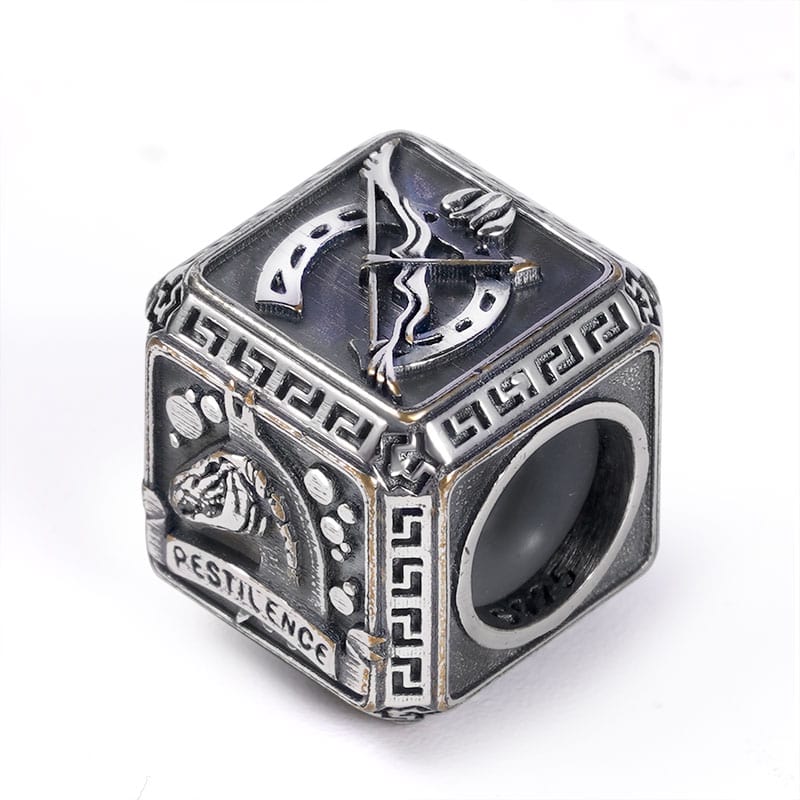 Gnoce Four Horsemen of Apocalypse Men's Charm Platinum-plated Silver Blend_3