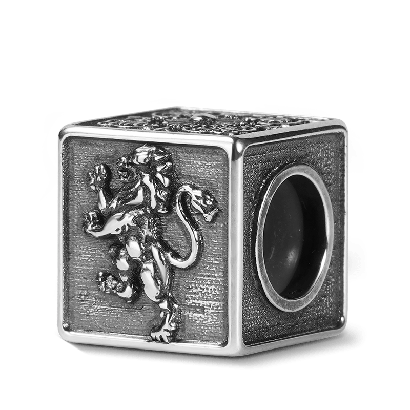 Gnoce Male Lion Men's Vintage Charm Platinum-plated Silver Blend_2