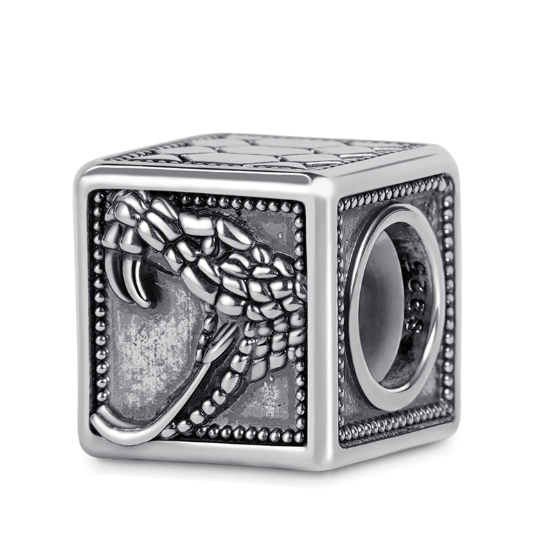 Gnoce Snake Square Men's Vintage Charm Platinum-plated Silver Blend_2
