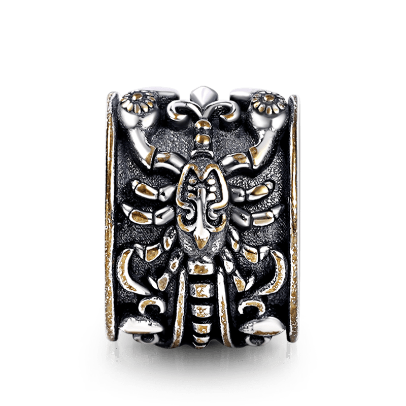 Gnoce Scorpion Men's Vintage Charm Platinum-plated Silver Blend_2