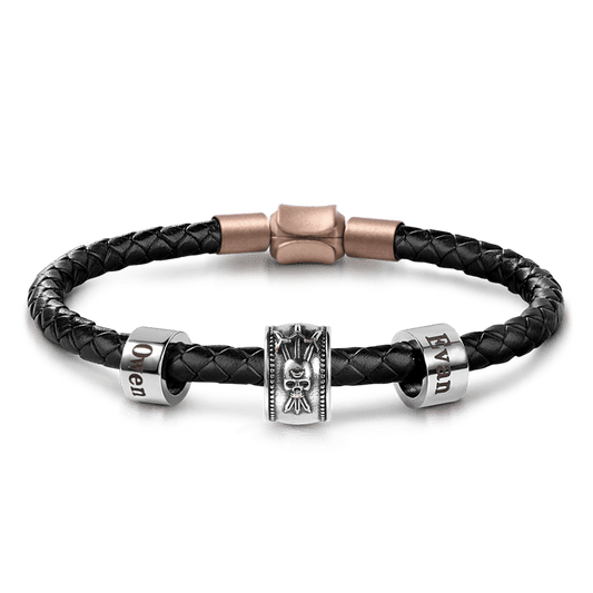 Gnoce Skull Swords Snake & Customized Charm Platinum-plated Silver Blend_1