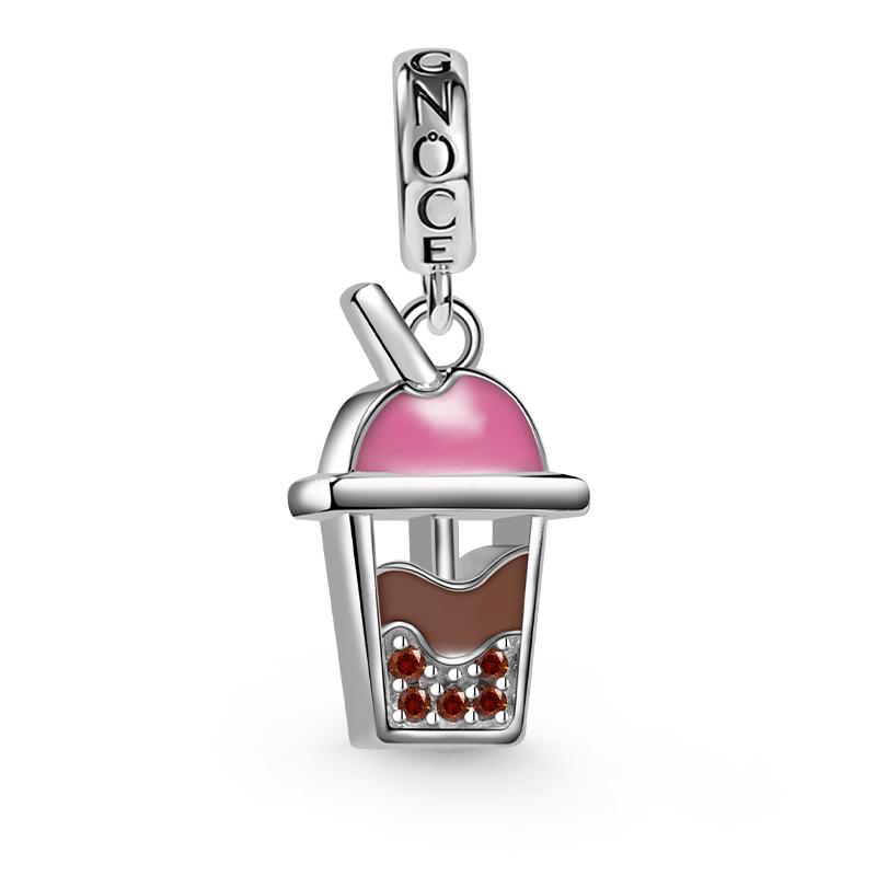 Bubble Tea Pendant Dangle Charm 925 Sterling Silver_1