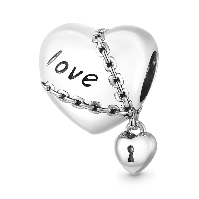 "Love Forever" Hearts Charm Pendant 925 Sterling Silver_1