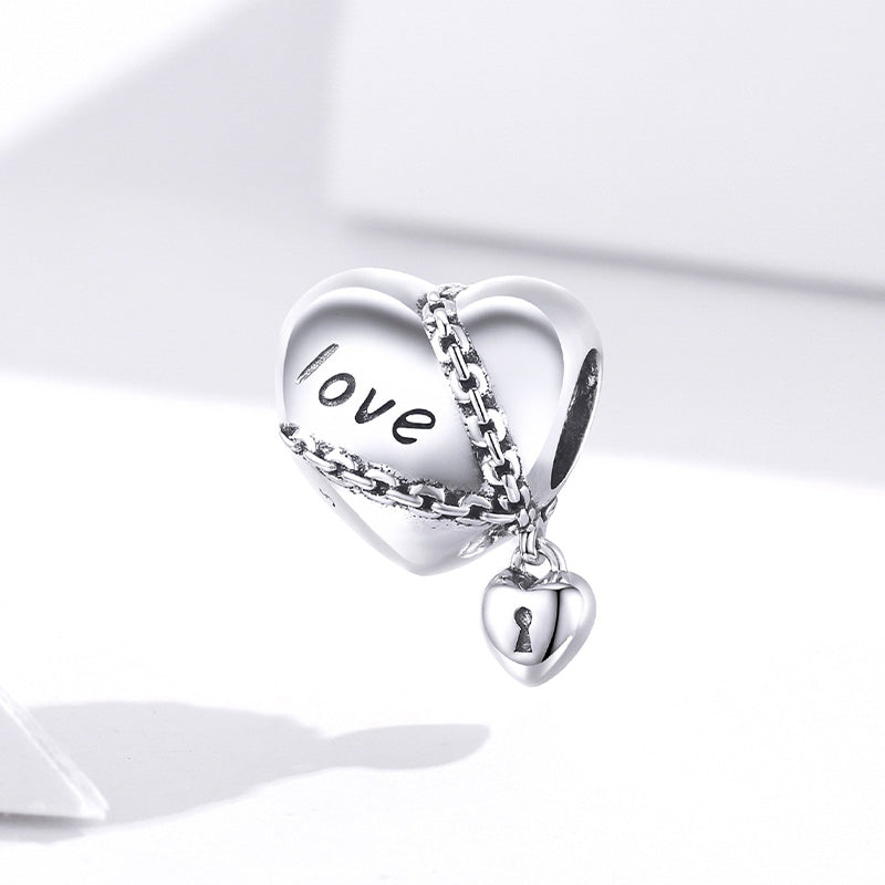 "Love Forever" Hearts Charm Pendant 925 Sterling Silver_2