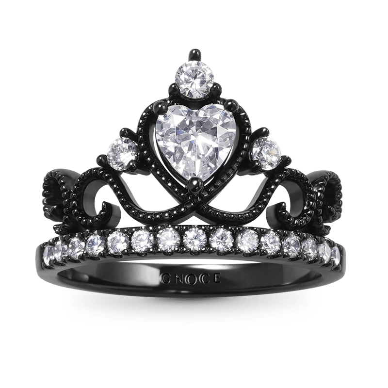 Gnoce Black Crown Fashion Ring_1