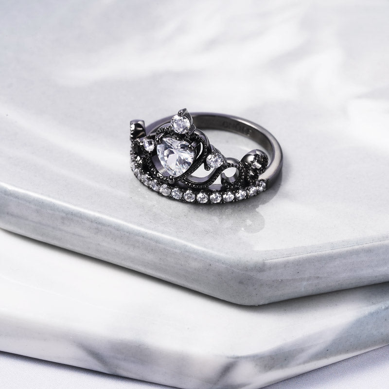 Gnoce Black Crown Fashion Ring_2