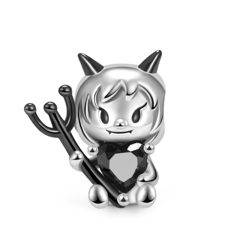 Gnoce Little Devil Embraces Heart Gemstone Charm_1