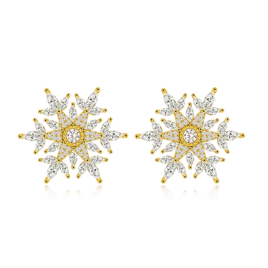 Gnoce Snowflake Stud Earrings_1