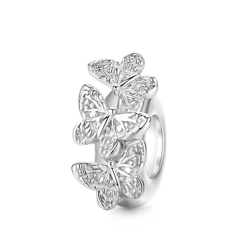 Gnoce Dancing Butterflies Stopper for Charm Bracelets 925 Sterling Silver_1