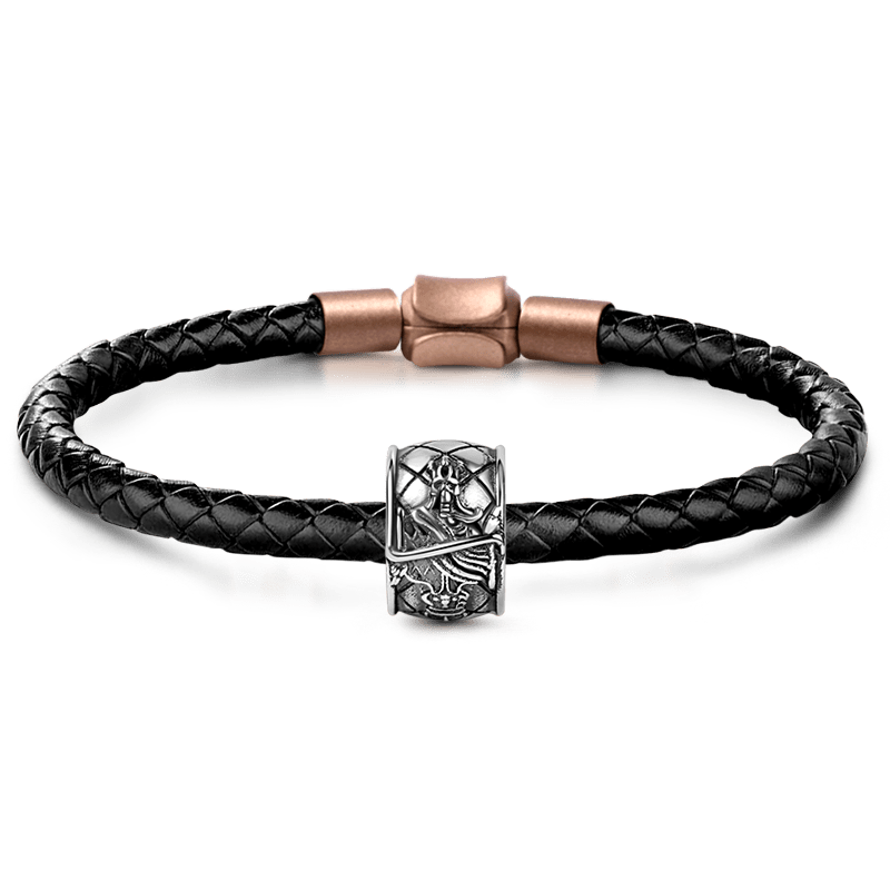 Gnoce "Luck" Dice & King Men's Charm Platinum-plated Silver Blend_1