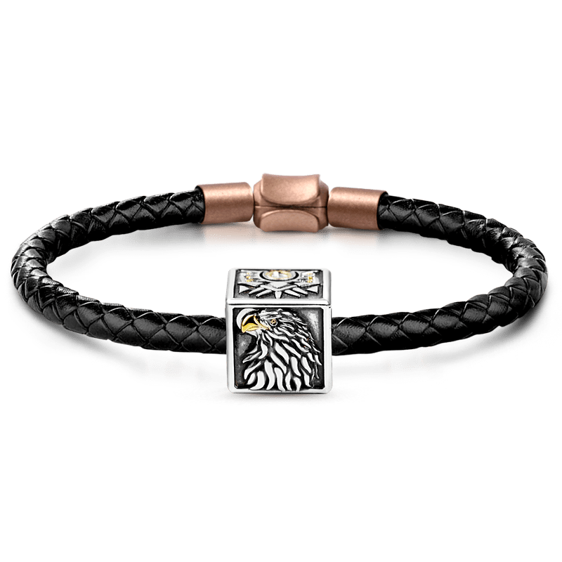 Gnoce Eagle Men's Vintage Charm Platinum-plated Silver Blend_1