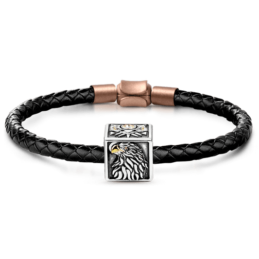 Gnoce Eagle Men's Vintage Charm Platinum-plated Silver Blend_1