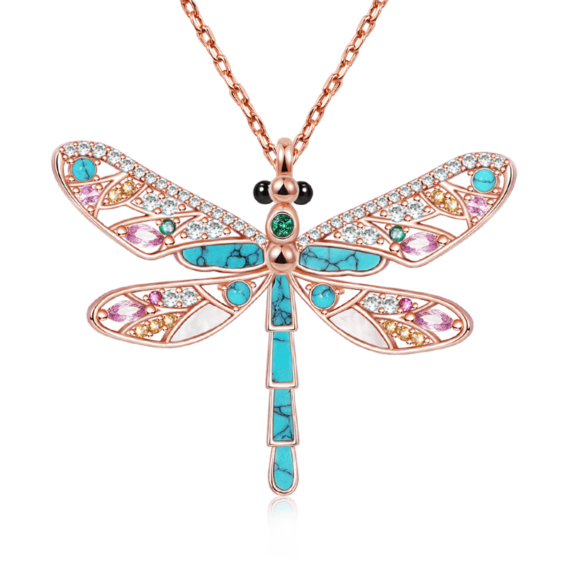 Gnoce Turquoise Dragonfly Necklace_1