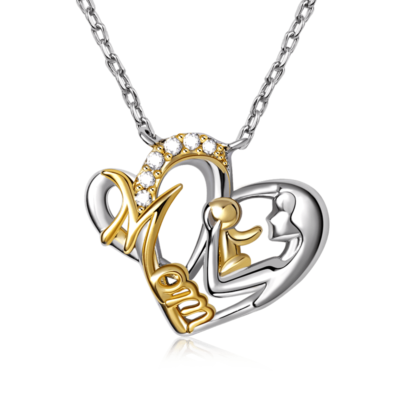 Gnoce Mom Hugs Baby Necklace_1