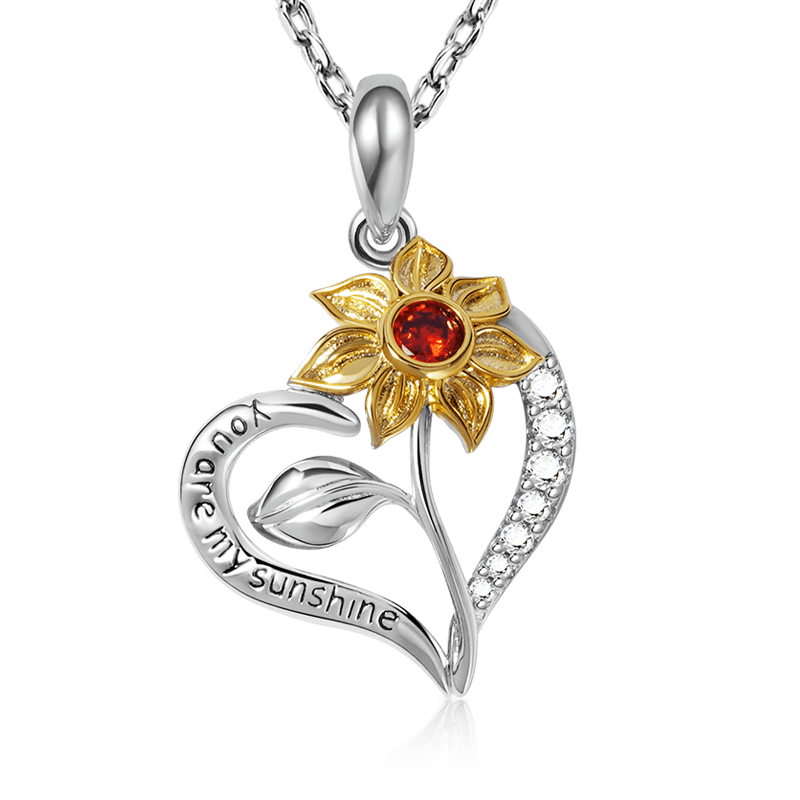 Gnoce Sunflower "You Are My Sunshine" Necklace_1