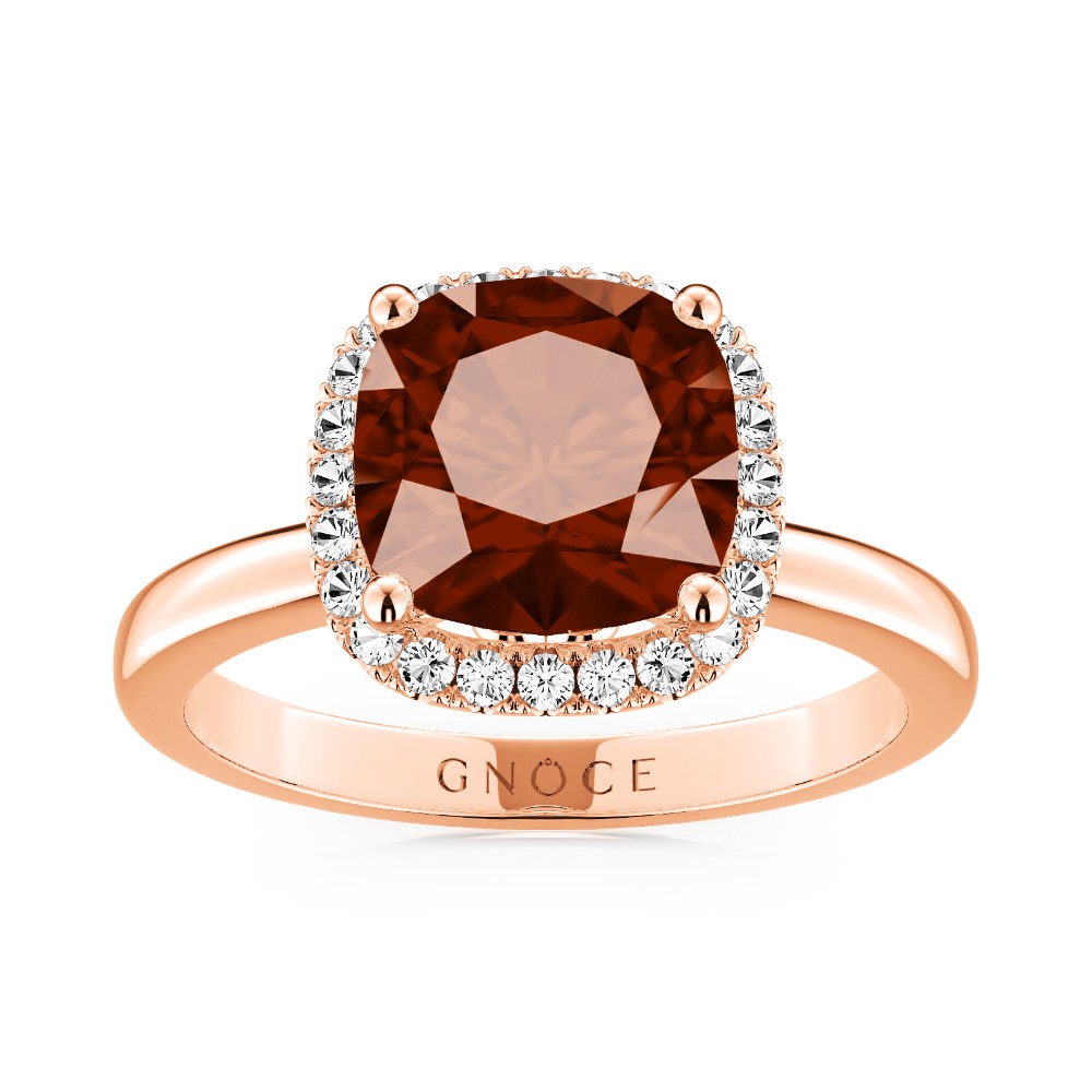 Gnoce Sparkle Square Brown Promise Ring_1