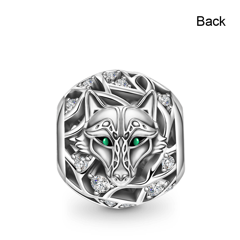 Gnoce Wolf Charm Platinum-plated Silver Blend_2
