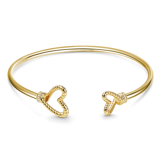 Open Bangle Bracelet with Removable Heart Ends_1