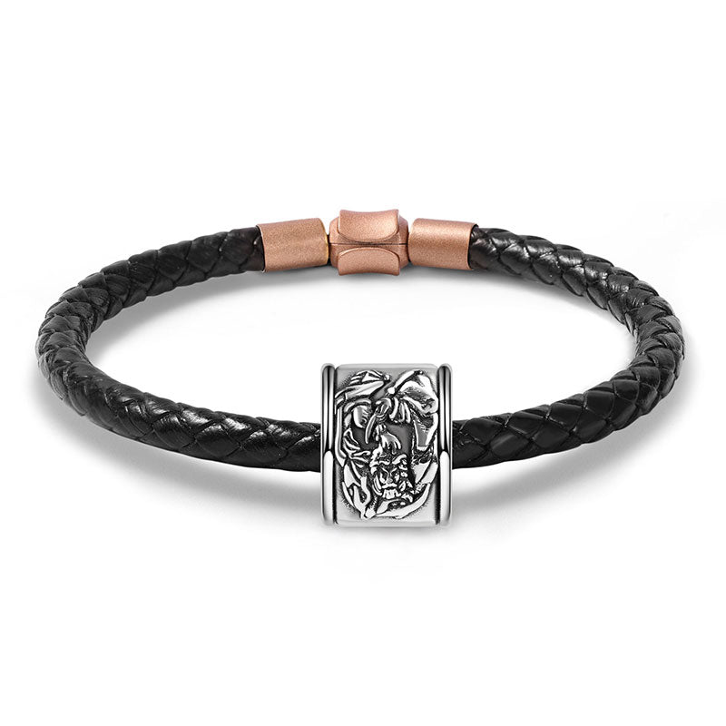 Gnoce David & Gloria Giant Men's Charm Platinum-plated Silver Blend_1